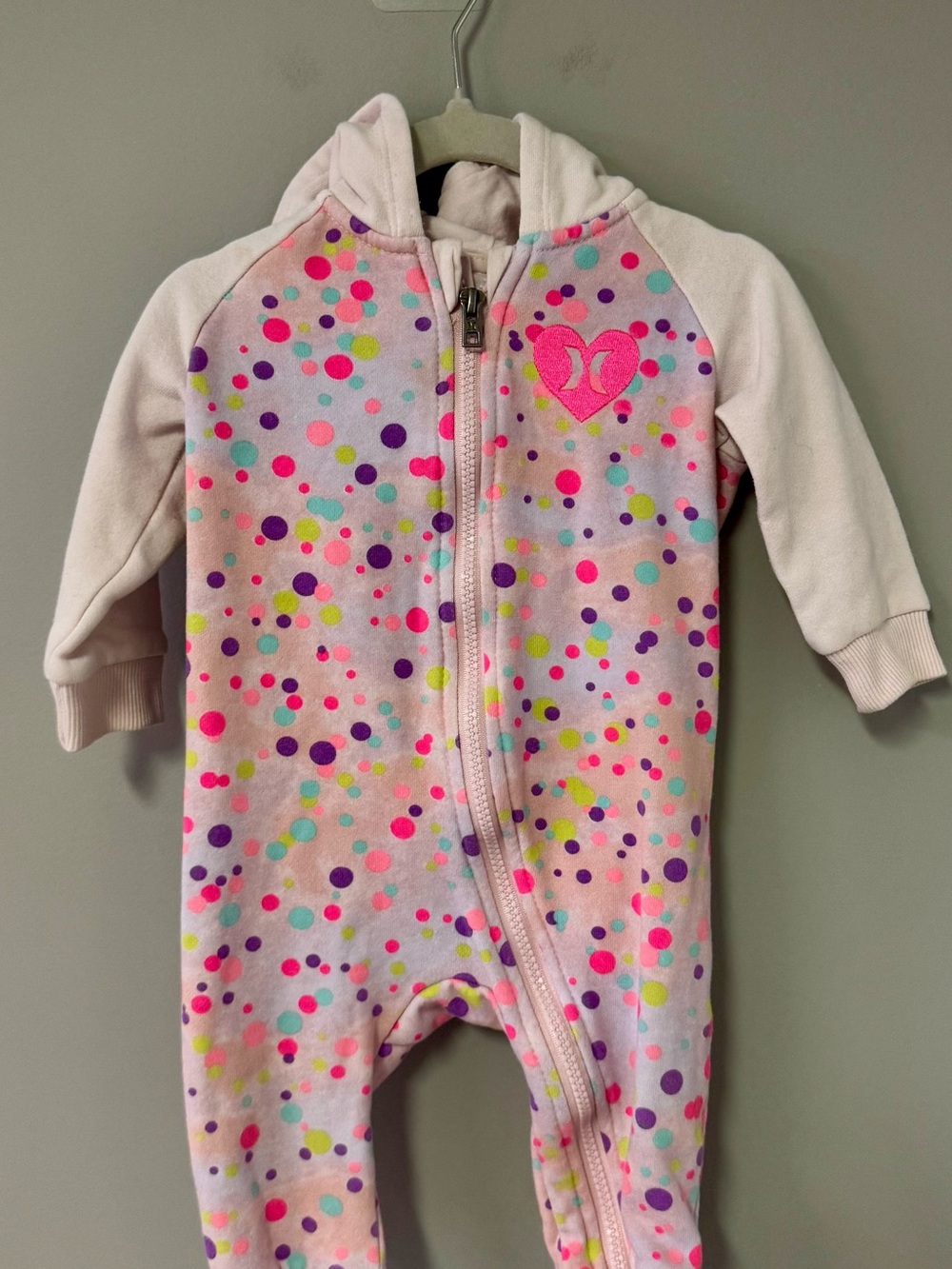 Hurley Pink Polka Dot Hooded Suit
